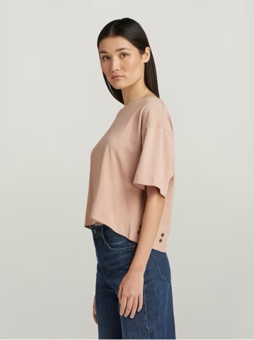 NWT - Tuscany Pink Adjustable T-Shirt with Backsnaps - Size XS